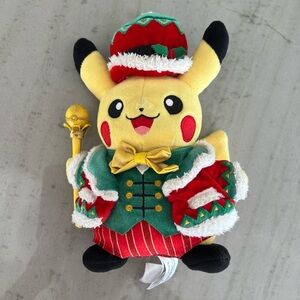 Pokemon Center Original Christmas Xmas Pikachu Plush Nintendo 2018 Rare